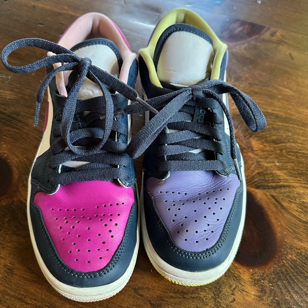 Air Jordan Gray and Pink Sneakers